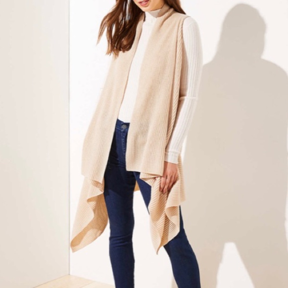 LOFT Drapey Knit Vest - One Size